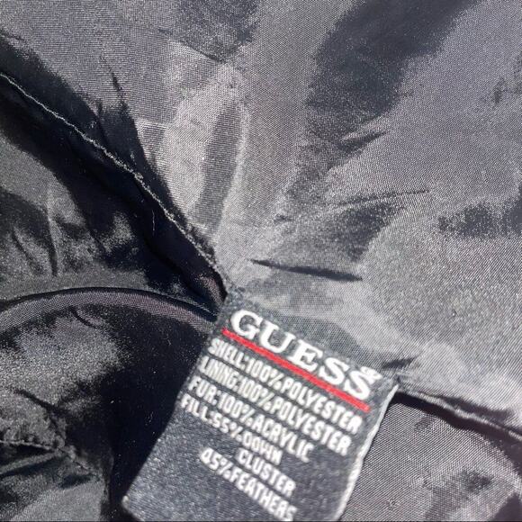 Guess women’s puffer coat jacket in black zip up SZ Sm black down full zip - Picture 8 of 12
